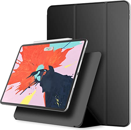 JETech Magnetic Case for Apple iPad Pro 12.9 Inch 2018 Model (NOT for 2020 Model), Support Apple Pencil 2nd Generation Charging, Magnetic Attachment, Cover with Auto Wake/Sleep