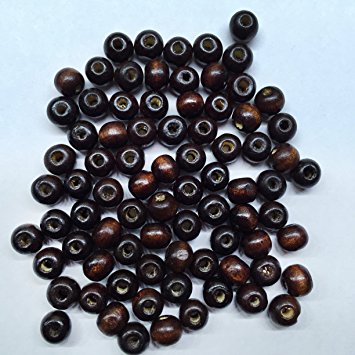 Bistore - Bead, Wood (Dyed / Coated), Dark Brown, 8x7mm Hand-cut Rondelle. Sold Per Pkg of 500.