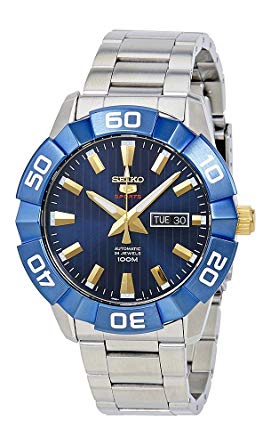 Seiko 5 Sports SRPA53 Men's Stainless Steel Orange Dial 100M Automatic Watch