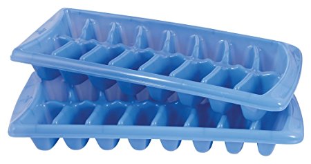 Rubbermaid 2879-RD-PERI Blue Plastic Ice Cube Trays - 2 Pack