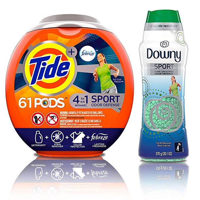 Tide PODS Plus Febreze Sport Odor Defense 4 in 1 HE Turbo Laundry Detergent Pacs with Odor Defense Beads in Wash Scent Beads