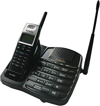 EnGenius FreeStyl1 Extreme Range Scaleable Cordless Phone System with 1 Handset, 2-Way Intercom