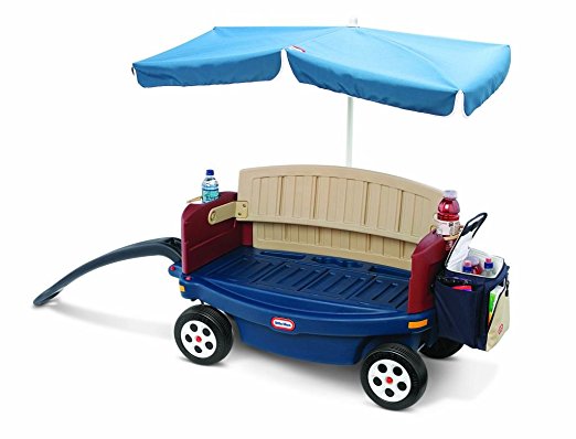 Little Tikes Deluxe Ride and Relax Wagon with Umbrella