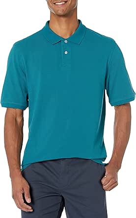 Amazon Essentials Men's Regular-Fit Cotton Pique Polo Shirt (Available in Big & Tall)