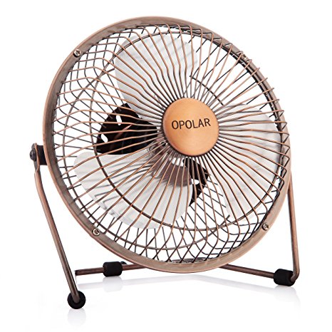 OPOLAR 6 Inch Desktop USB Fan, USB Powered, Personal Table Fan, Mini Cooling Fan, Small Desk Fan - Bronze