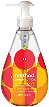 Method Naturally Derived Gel Hand Wash, Honeycrisp Apple, 12 Ounce (6 Count)