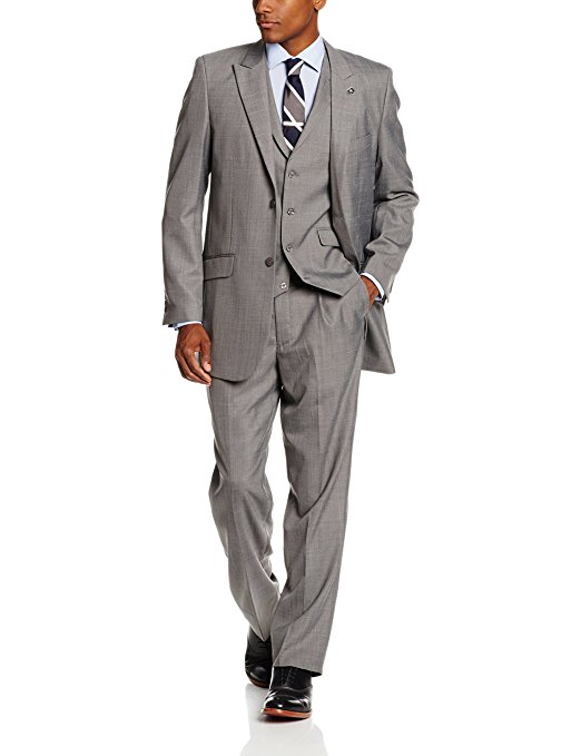 Stacy Adams Men's Mart Vested 3 Piece Suit