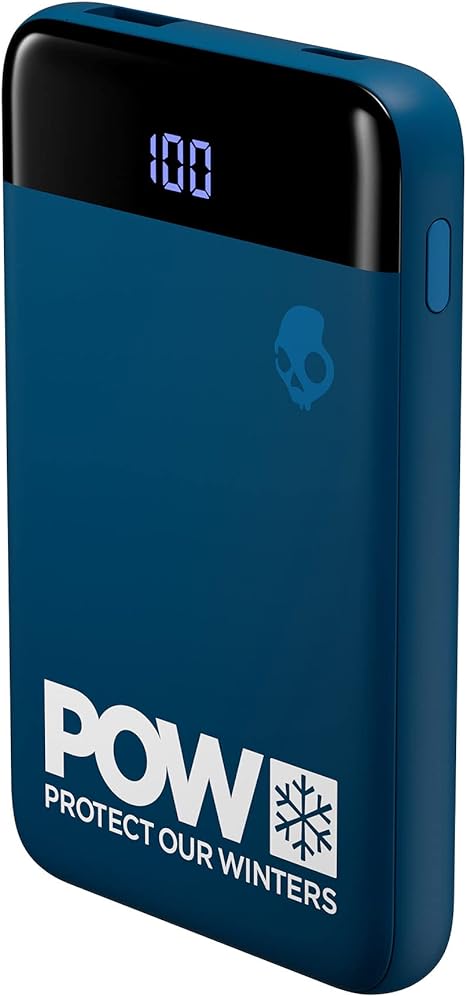 Skullcandy Stash Mini Power Bank - POW Blue Limited Edition (Discontinued by Manufacturer)