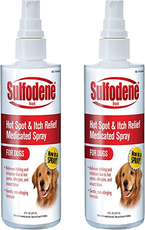 Sulfodene Medicated Hot Spot & Itch Relief Spray for Dogs, 8 oz - 2 Pack