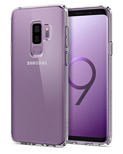 Spigen Ultra Hybrid Galaxy S9 Plus Case with Air Cushion Technology and Clear Hybrid Drop Protection for Samsung Galaxy S9 Plus (2018) - Crystal Clear