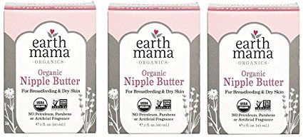 Earth Mama Angel Baby Natural Nipple Butter, 3 Pack - 2 Oz. (60 ml)