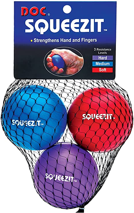 Unique Sports Tennis Elbow Therapy Squeeze-It Balls - 3 Resistance Levels