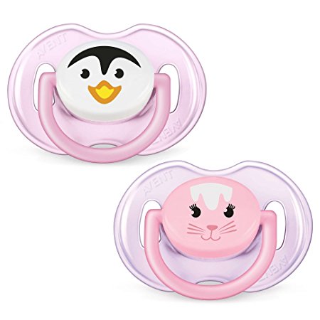 Philips Avent Orthodontic Soft Silicone Pacifier 0-6 Months 2 Pack