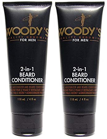 Woody's Quality Grooming for Men 2 in 1 Beard Conditioner 4 oz (Set of 2)