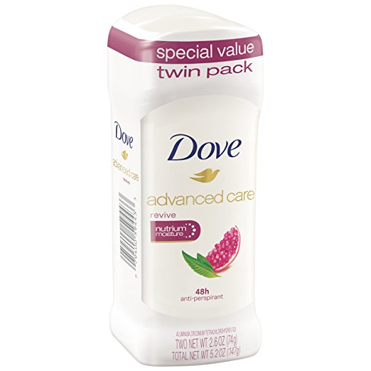 Dove Advance Care Antiperspirant Deodorant, Revive, 2.6 oz, Twin Pack