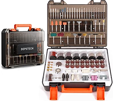 DEPSTECH Rotary Tool Accessories Kit, 420Pcs Accessory Set, 1/8"(3.2mm) Diameter Shanks, High-Performance Universal Kit for Carving, Sanding, Cutting, Drilling, Grinding, Cleaning and Polishing- AT420