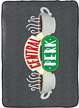 Jay Franco Friends Central Perk Blanket - Measures 62 x 90 inches, Bedding - Fade Resistant Super Soft Fleece - (Official Friends Product)