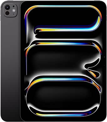 Apple 11" iPad Pro (M4): Ultra Retina XDR Display, 256 GB, 12 MP Querformat Frontkamera/12 MP Rückkamera, LiDAR Scanner, WLAN 6E, Face ID, Batterie für den ganzen Tag, Standardglas – Space Schwarz