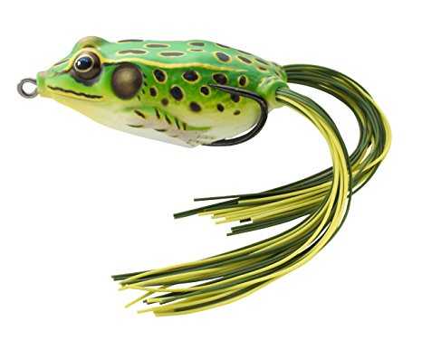 Koppers Floating Frog Hollow Body Lure, 2-5/8-Inch, 3/4-Ounce, Flour Green/Yellow