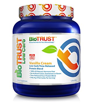 BioTrust Low Carb Protein Powder - Vanilla Cream, 14 Servings