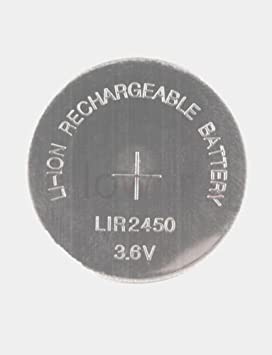 Hillflower 5 Piece LIR2450 2450 CR2450 LM2450 BR2450 Rechargeable Bulk 3.6V Lithium Battery