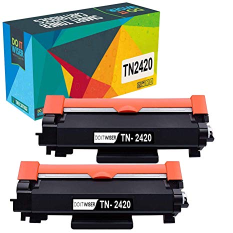Do it wiser Compatible Toner Cartridges Replacement for Brother TN2420 TN-2420 TN2410 TN-2410 MFC-L2710DW HL-L2350DW DCP-L2530DW HL-L2370DN DCP-L2510D HL-L2375DW HL-L2310D (Black, 2-Pack)