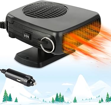 Car Heater, Portable 12V Car Heater With 2 in 1 Fast Heating and Cooling Car Heater Anti-Fog Plug in Cigarette Lighter Defroster for Car Windscreen Windshield