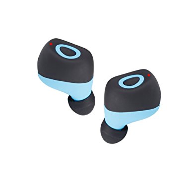 Ebest wireless earbuds Mini bluetooth headsets Mini Single earphone earpiece built in TWS Bluetooth 4.1 Music with Hands-free calls for iPhone 5/6 /7S Samsung Android Phones –One Pair Pack (Blue)