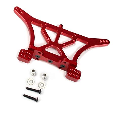 Atomik RC Alloy Rear Shock Tower, Red fits the Traxxas 1/10 Slash and Other Traxxas Models - Replaces Traxxas Part 3638