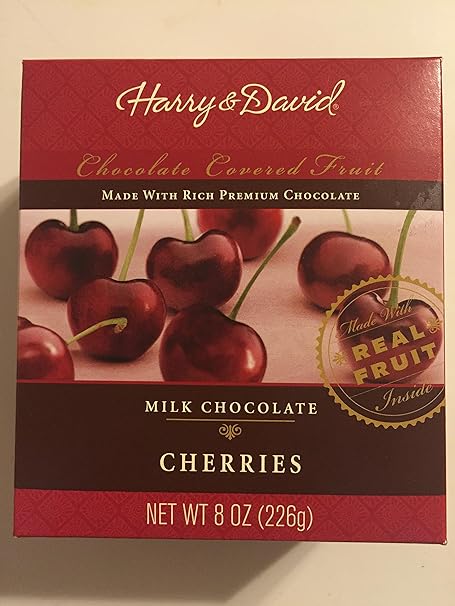 Harry and David, Milk Chocolate Cherries, 8 ounces.