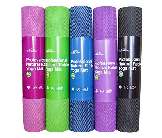 Professional Quality Natural Rubber Yoga Mat 72in x 24in - FiveFourTen