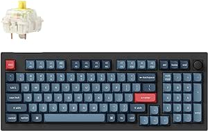 Keychron V5 Max Wireless Custom Knob Mechanical Keyboard, QMK/VIA Programmable 96% Layout Bluetooth 5.1/2.4 GHz/Wired RGB with Hot-swappable Gateron Jupiter Banana Switch Compatible with Mac Windows