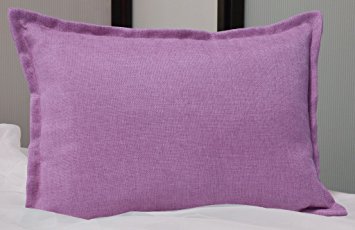 Creative 12"x18" Solid Faux Linen Throw Pillow, Lavender