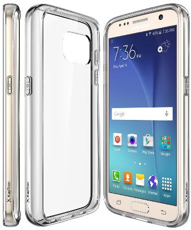 Galaxy S7 Case, KaptronTM Slim Fit Premium Clear Case, Hard Back Panel PC TPU bumper case for Samsung Galaxy S7