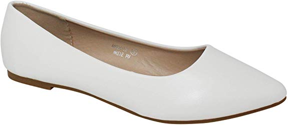 Bella Marie Angie-53 Women's Classic Pointy Toe Ballet Slip On Flats Shoes