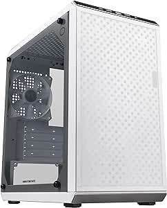 Cooler Master Q300L V2 White Micro-ATX Tower, Magnetic Patterned Dust Filter, USB 3.2 Gen 2x2 (20GB), Tempered Glass, CPU Coolers Max 159mm, GPU Max 360mm, Fully Ventilated Airflow (Q300LV2-WGNN-S00)