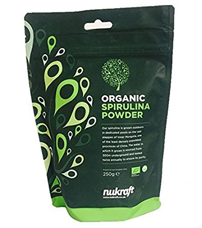Organic Spirulina Powder by Nukraft: 250g (also available in 500g and 1kg)