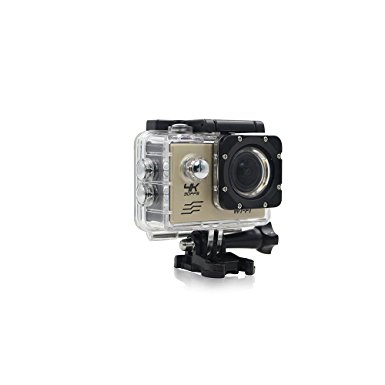 iGank 4K Action Camera 16MP Sony-179 Sensor Wifi Waterproof Sports Camera,Pets DV, Car camera (Gold)