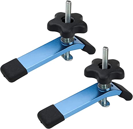 PowerTec 71168 T-Track Hold Down Clamps, 5-1/2” L x 1-1/8” Width – 2 Pack