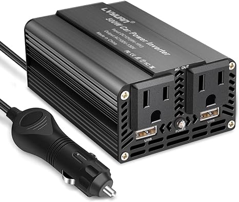 LVYUAN 500W Power Inverter for Vehicles DC 12V to 110V AC Car Inverter Converter with 3.1A Dual USB Car Adapter