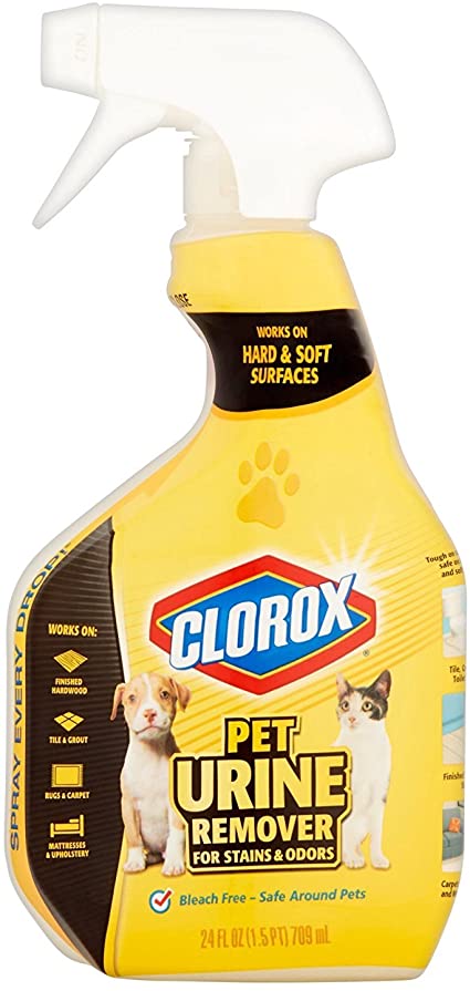 Clorox Pet Urine Remover for Stains and Odors, Spray Bottle, 24-Ounces - 1 Pack
