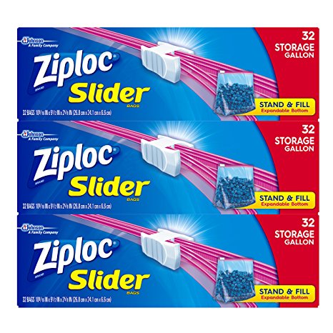 Ziploc Slider Storage Bags, 96 Count