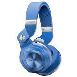 Bluedio T2s Wireless Stereo Headphones with Microphone 57mm Drivers 195 Rotary Folding  Hurricane Series Blue