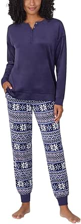 Nautica Women's 2 Piece Fleece Pajama Sleepwear Set