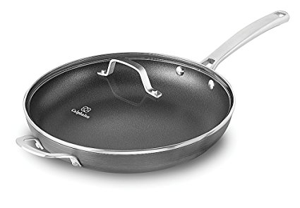 Calphalon 1932340 Classic Nonstick Omelet Fry Pan with Cover, 12 Inch, Grey