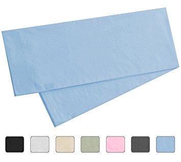 American Pillowcase Egyptian Cotton 300 Thread Count Body Pillow Cover, 21 x 60 Inch, Light Blue