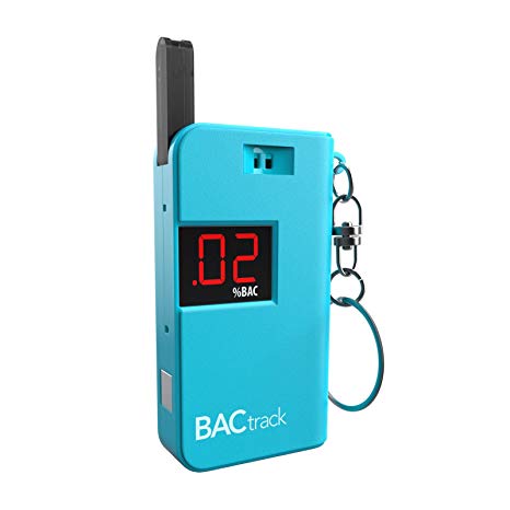 BACtrack Keychain Breathalyzer Portable Keyring Breath Alcohol Tester, Blue