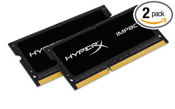 Kingston HyperX Impact Black 8GB Kit 2x4GB 1600MHz DDR3L CL9 SODIMM 135V Laptop Memory HX316LS9IBK28