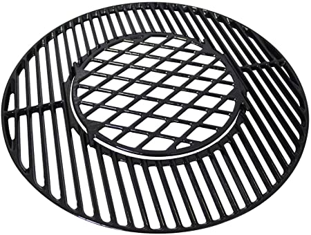 Votenli C883E Cast Iron Cooking Grid Grates Replacement for Weber 22.5 inches One-Touch Silver, Bar-B-Kettle, Master-Touch and One-Touch
