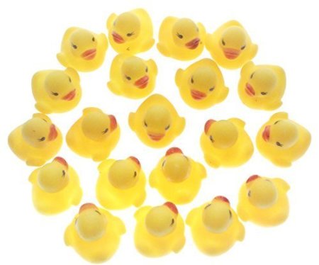 MYLIFEUNIT Mini Yellow Rubber Bath Ducks for Child 20pcsset